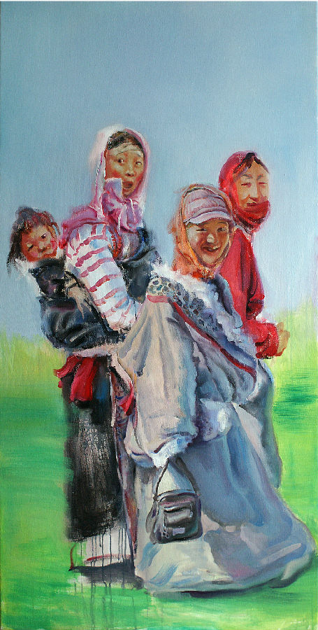 牛乐(教师)油画作品《相遇�??160x80cm.jpg