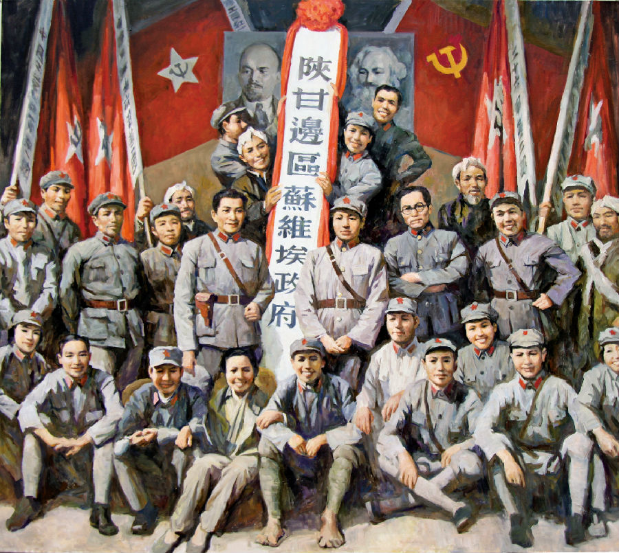 周大正(教师)油画作品�?�边区成立大会�??200x180cm.jpg